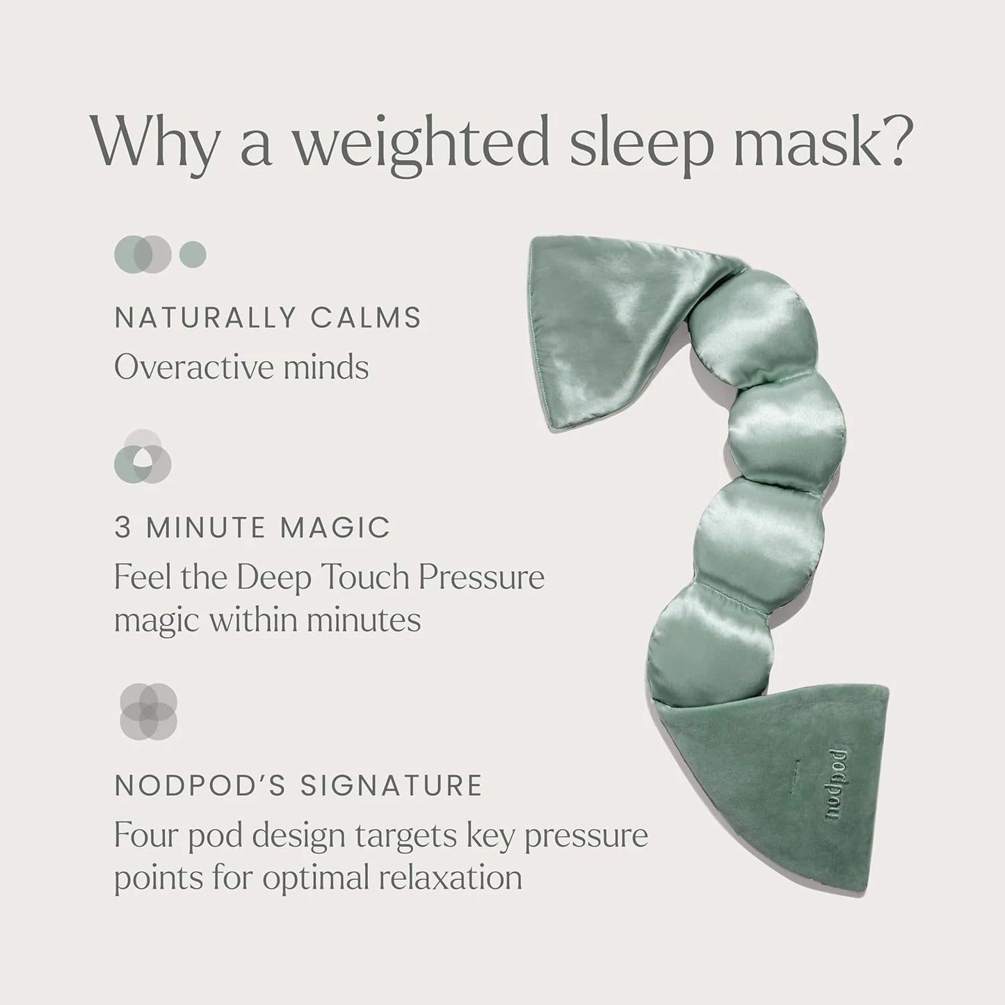 Mineralized Silk™ Weighted Sleep Mask